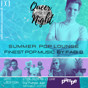 Queer Night am 07.06.2024 in Kiel Pumpe. Summer Pop Lounge